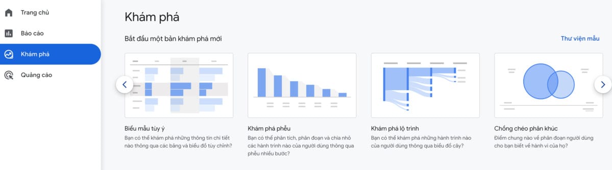 tuỳ chỉnh dữ liệu và giao diện analytics