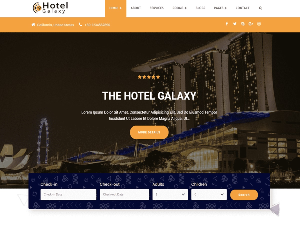 theme khách sạn đẹp hotel galaxy