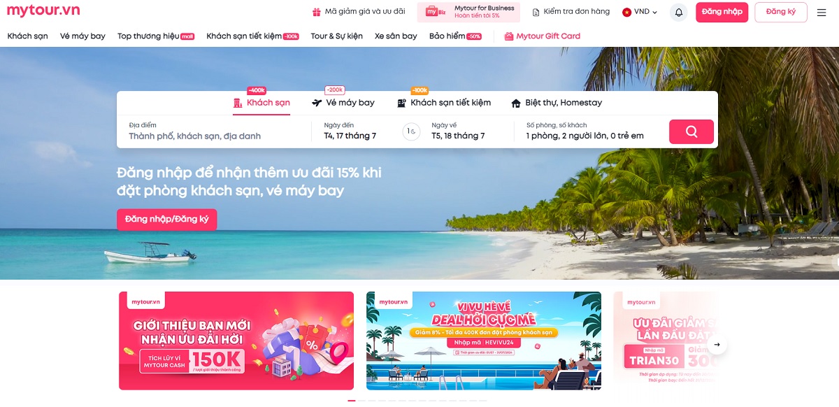 mytour là một trong các trang web đặt phòng khách sạn tốt nhất