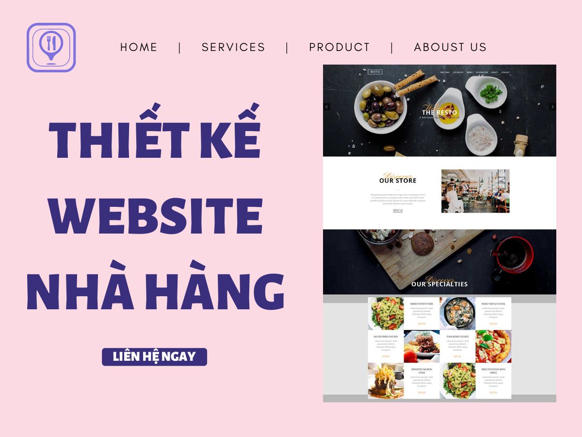 thiết kế website nhà hàng