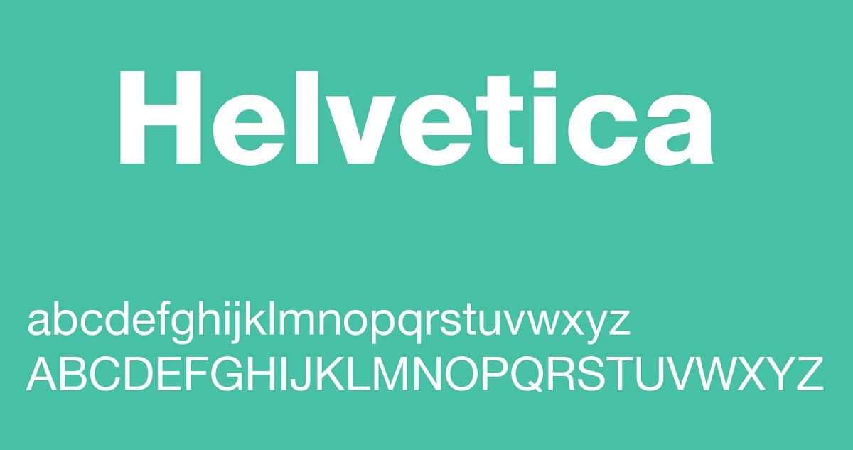 helvetica là một phông chữ cơ bản cho website