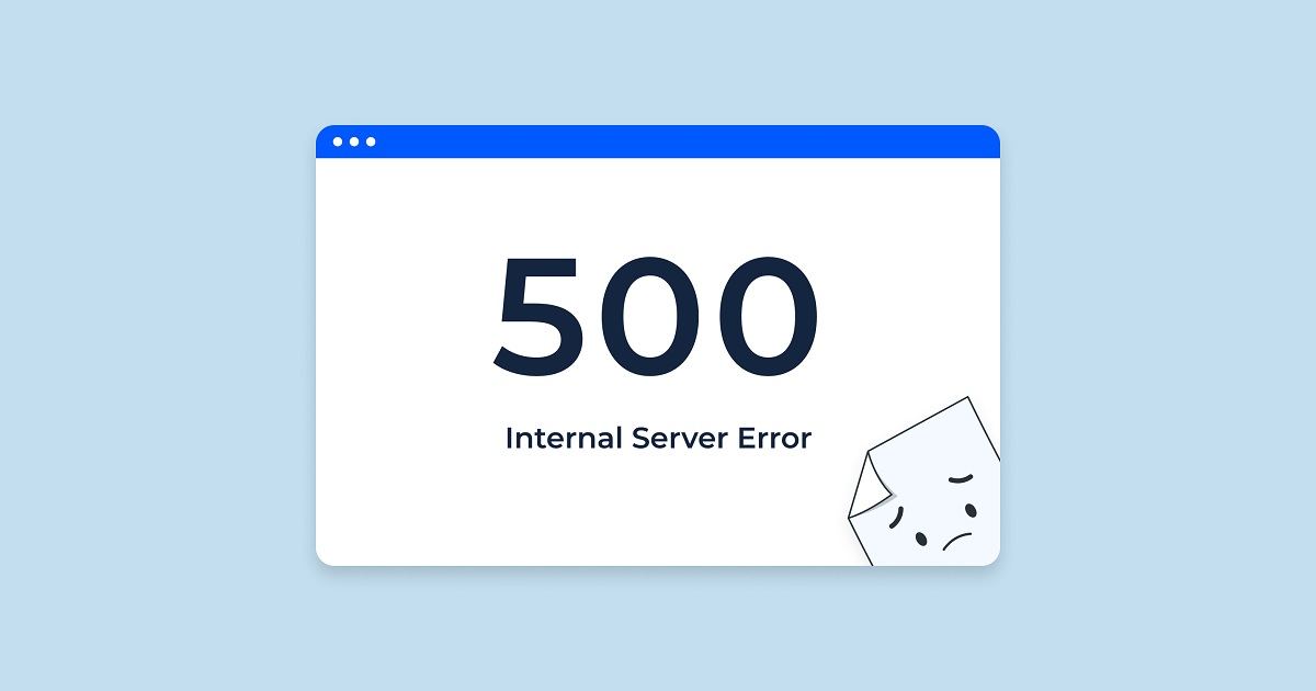 lỗi 500 internal server error do máy chủ gặp sự cố