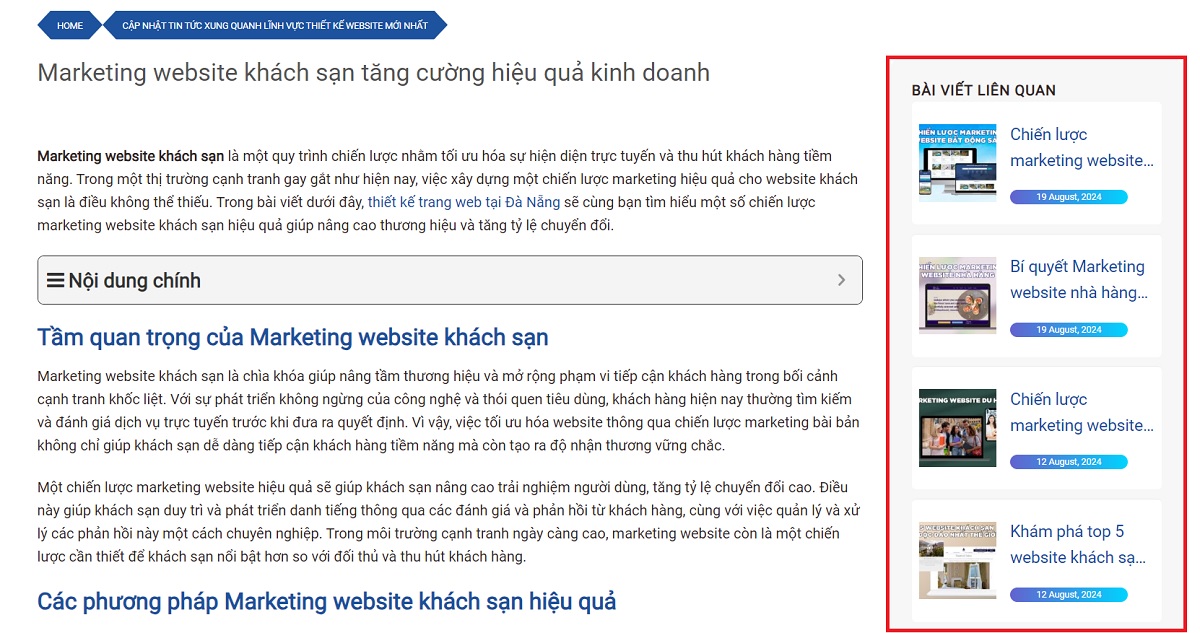 thêm tính năng hiển thị bài viết liên quan cho website để giữ chân người dùng